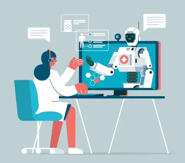 AI and healthcare professionals collaborating